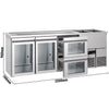 Direct Draw Beer Dispenser / Kegerator PREMIUM - 2500x700mm - Double Glass Doors & 2 Drawers