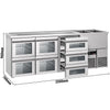 Direct Draw Beer Dispenser / Kegerator PREMIUM - 2500x700mm - 7 Drawers