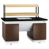 Bakery Buffet Display Counter DUBLIN - 1600mm - with 2 Shelves - on Castors - Black Granite Worktop