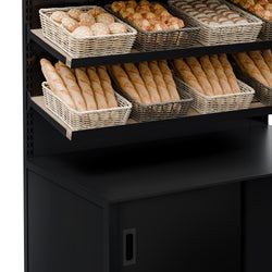 Półka na chleb – MADRID – 1200 mm – z 3 półkami – czarny matowy