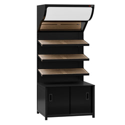 Półka na chleb – MADRID – 900 mm – z 3 półkami – czarny matowy