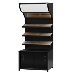 Półka na chleb – MADRID – 900 mm – z 3 półkami – czarny matowy