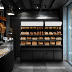 Półka na chleb – MADRID – 1200 mm – z 3 półkami – czarny matowy