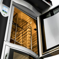 Piec konwekcyjny piekarniczy – elektryczny – obrotowy – 10x EN 600 x 400 – do 300 °C – dotykowy – z funkcją pary – z okapem i garownią, zdjęcie 9 z 18