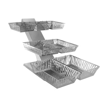 Stojak na chleb - z 7 półkami - Chromowany - Prime Gastro