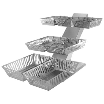 Stojak na chleb - z 7 półkami - Chromowany - Prime Gastro