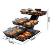 Stojak na pieczywo – stal nierdzewna malowana proszkowo – 460 x 505 x 460 mm – z 7 koszykami – czarny