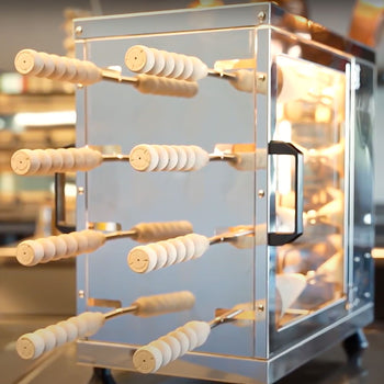 Maszyna do kołaczy węgierskich - 3,5 kW - włącznie z 16 prostymi wałkami do pieczenia - Prime Gastro