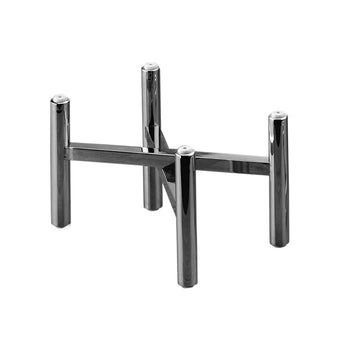 (3 sztuki) Stojaki bufetowe - składane - wysokość: 120 mm - chrom - odpowiednie do talerzy i półmisków od 210 mm - Prime Gastro