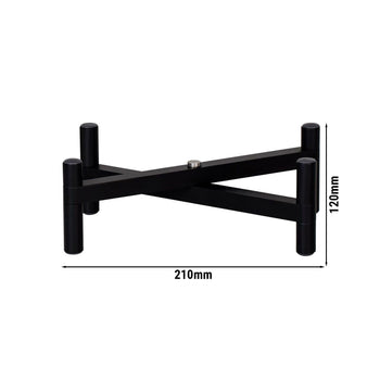 (3 sztuki) Stojak bufetowy - składany - wysokość: 120 mm - czarny - odpowiedni do talerzy i półmisków o średnicy od 210 mm - Prime Gastro