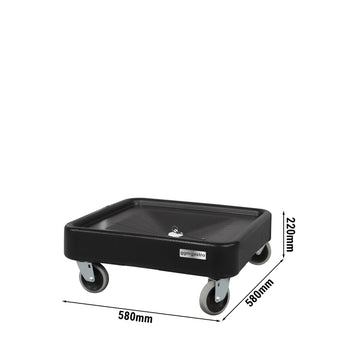 Wózek transportowy do koszy zlewozmywakowych - 58 x 58 cm - bez uchwytu - Prime Gastro