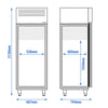 Stainless Steel Bakery Freezer Premium PLUS - EN 600x400mm - 560L - Single Door