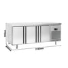 Bakery Counter Freezer PREMIUM PLUS - 2185x800mm - with 3 doors - capacity 635 litres
