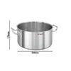Shallow Casserole - Stainless Steel - 17.3 L - Ø 360 mm - Height: 170 mm - Induction Compatible