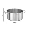 Garnek niski – stal nierdzewna – Ø 400 mm – wysokość: 190 mm – 25 L – nadaje się do indukcji
