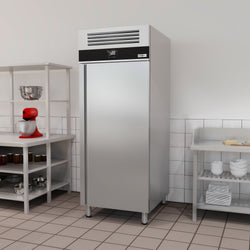 Szafa mroźnicza piekarnicza PREMIUM – stal nierdzewna – EN 600 x 400 – z 1 drzwiami