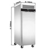 Bakery Freezer Stainless steel ECO - EN 600x800mm - 600L - Single Door, Tray Slides & Wire Shelves