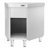 Szafka robocza narożna ze stali nierdzewnej - 984x663mm - z model zamknięty, półka regulowana