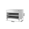 Szafka robocza ze stali nierdzewnej - 1240x700mm - z otwarty model, z półką środkową i dolną