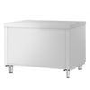 Szafka robocza ze stali nierdzewnej - 1240x700mm - z otwarty model, z półką środkową i dolną