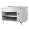 Lada bufetowa KOPENHAGA – stal nierdzewna – 1240 mm – od +30 do +90 °C – z bemarem na 3x GN 1/1