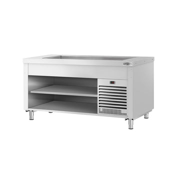 Lada bufetowa chłodnicza KOPENHAGEN - 1560 mm - z płytą chłodniczą - na 4x GN 1/1 - stal nierdzewna - Prime Gastro