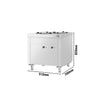 Podajnik talerzy KOPENHAGA – podgrzewany – stal nierdzewna – 910 mm – na 120 talerzy – 400 W