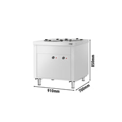 Dystrybutor talerzy KOPENHAGEN - podgrzewany - 400W - 910x700x850mm - maks. Ø280mm - 120 talerzy - stal nierdzewna
