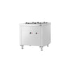 Podajnik talerzy KOPENHAGA – podgrzewany – stal nierdzewna – 910 mm – na 120 talerzy – 400 W