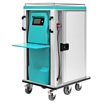 Szpitalny wózek serwisowy ciepły i chłodniczy - włącznie z 24 specjalnymi tacami 37/63 - Prime Gastro