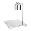 Lampa grzewcza bufetowa na podczerwień – kwadratowa – 250 W – srebrna