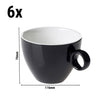 (6 szt.) Filiżanka do cappuccino BART COLOUR CAFE – 230 ml – czarna