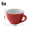 (6 szt.) Filiżanka do cappuccino COLORS – 180 ml – czerwona
