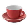 (6 szt.) Spodek do cappuccino COLORS – Ø 140 mm – czerwony