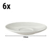 (6 pcs) BART - Cappuccino saucers - Ø155mm - Ivory