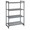 CAMBRO | Camshelving® - Basics Plus - Regał podstawowy - 1220 mm - z 3 półkami szczelinowymi i 1 półką pełną