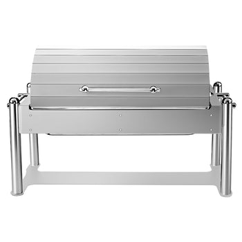 Elektryczne naczynie do podgrzewania - GN 1/1 - z pokrywą rolowaną - chrom - Prime Gastro