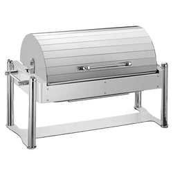 Elektryczne naczynie do podgrzewania - GN 1/1 - z pokrywą rolowaną - chrom