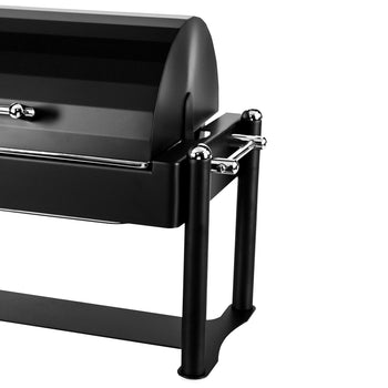 Naczynie do podgrzewanie elektryczne - GN 1/1 - z pokrywką rolowaną - czarny - Prime Gastro