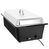 Chafing Dish elektryczny / Podgrzewacz bufetowy elektryczny - GN 1/1 - z pokrywą - Czarny