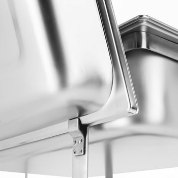 (2 szt.) Naczynia do podgrzewania- GN 1/1 - z pokrywą i nóżkami ze stali nierdzewnej - Prime Gastro