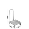CAMBRO | CAMDOLLY® – wózek transportowy – pasujący do CAMBRO | CAMRACK® 1/1 – z uchwytem – szary