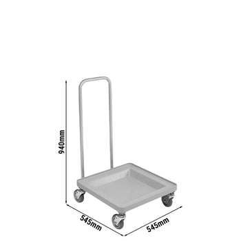 CAMBRO | CAMDOLLY® - Wózek transportowy - z uchwytem - Szary - Prime Gastro
