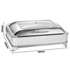 Chafing Dish / Podgrzewacz bufetowy - GN 1/1 - z przeszkloną pokrywą - z mechanizmem wolnoopadającym (Soft Close)