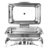 Chafing Dish / Podgrzewacz bufetowy - GN 1/1 - z przeszkloną pokrywą - z mechanizmem wolnoopadającym (Soft Close)