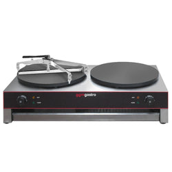 Naleśnikarka - z 2 płytami o Ø 400 mm włącznie z rozrzutnikiem ciasta naleśnikowego