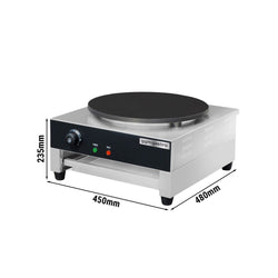 Stół przygotowawczy – 1210 mm – 4 szuflady – na 9 pojemników GN 1/6 – w zestawie naleśnikarka i rozrzutnik ciasta