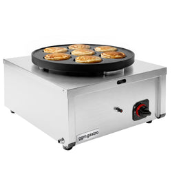 Gazowa Naleśnikarka - Sterowanie: manualne - Kształt: 7 patelni - do 7 szt. - Ø 400mm - 6.04kW