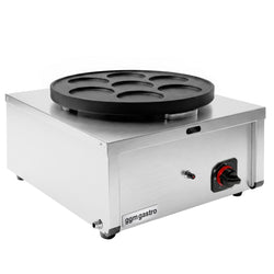 Gazowa Naleśnikarka - Sterowanie: manualne - Kształt: 7 patelni - do 7 szt. - Ø 400mm - 6.04kW