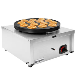 Gazowa Naleśnikarka - Sterowanie: manualne - Ø 400mm - Kształt: 14 patelni - do 14 szt. - 6,04kW